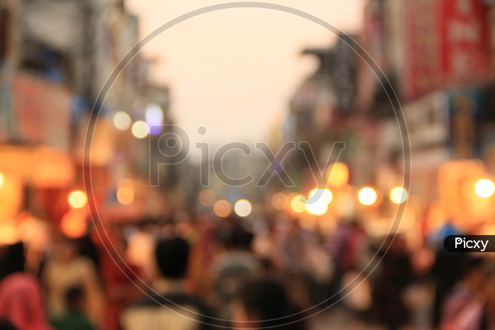 Bokeh Background Of Busy Ghansi Bazaar Street With Bangle Shopping In Bangle Shops