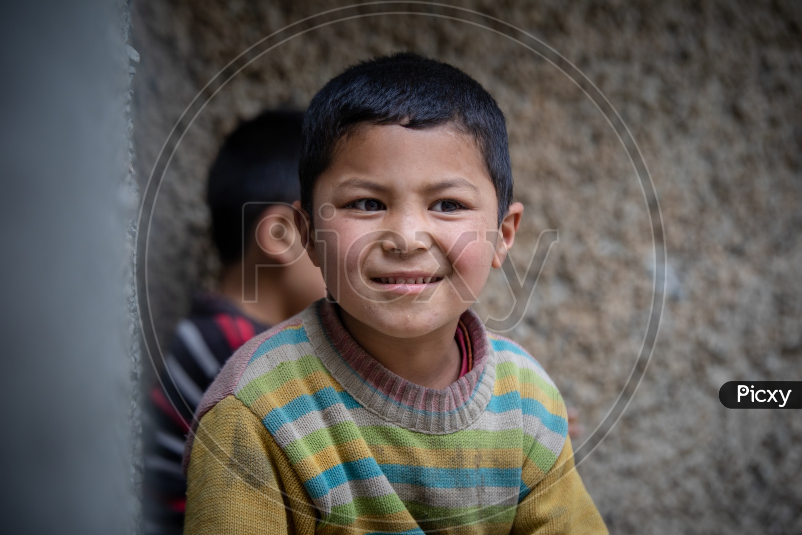 Portrait Of an Young Boy In Ladakh Villages