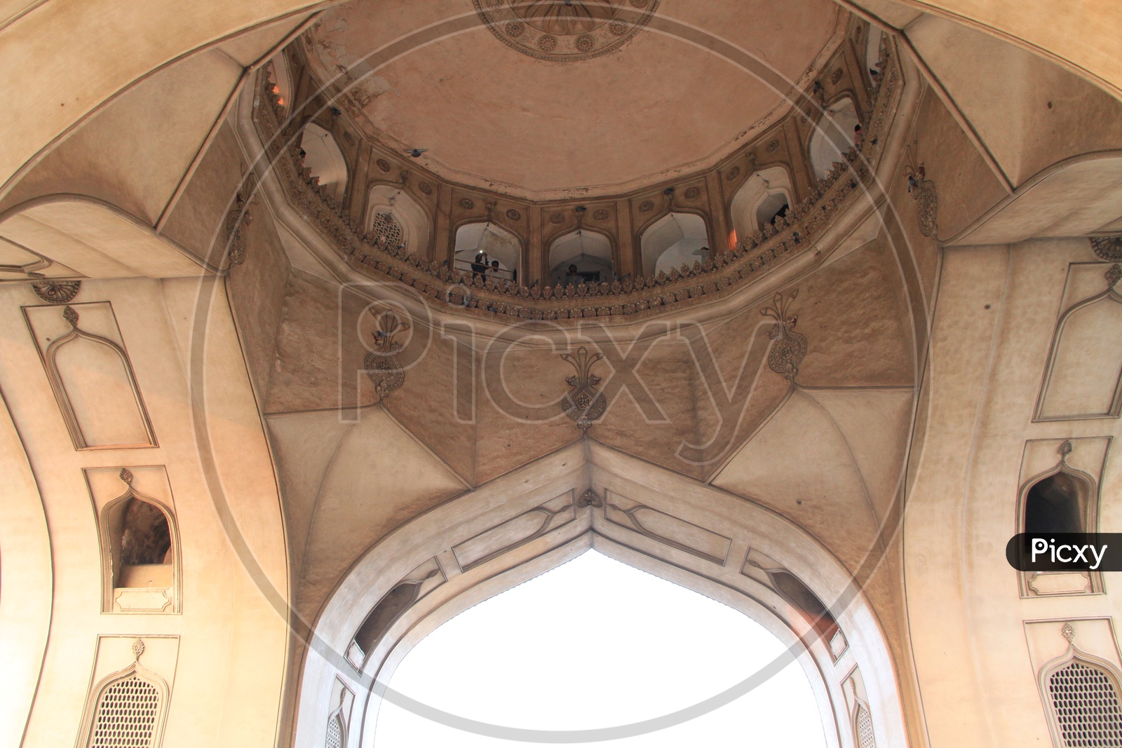 Architecture of Charminar  With Interior Of Dome