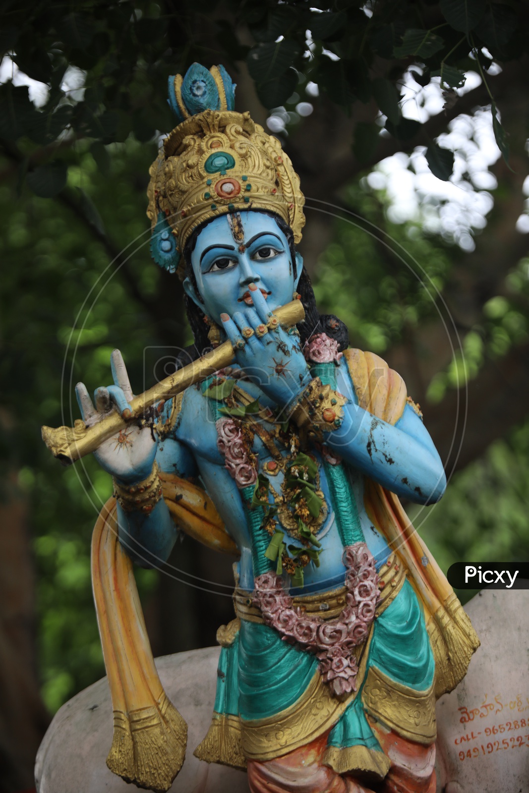 Image of Lord Sri Krishna Statue With Cow-PO687233-Picxy