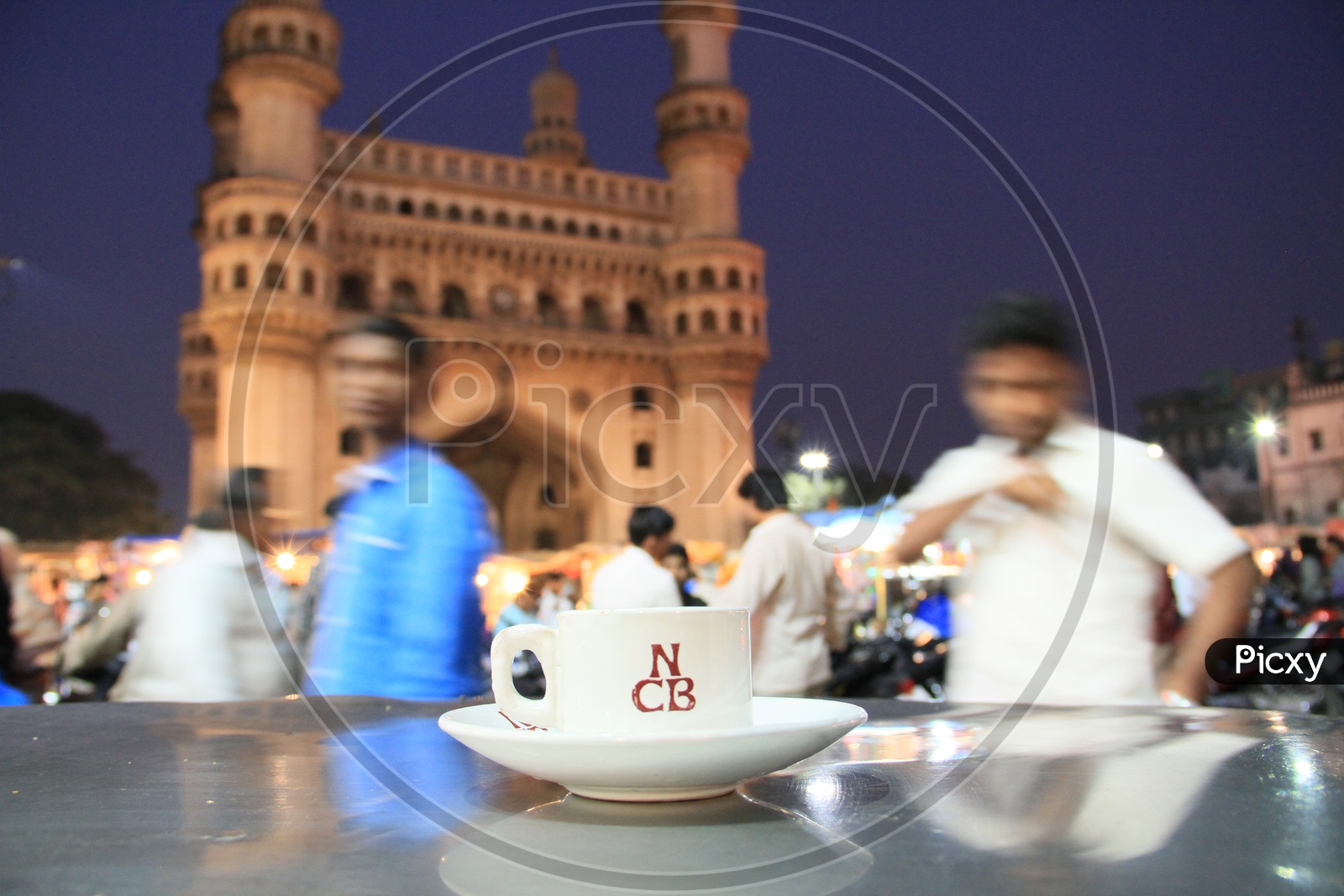Nimrah Cafe Irani Tea Cup With Charminar in Background
