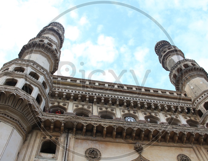 Charminar  Composition With Pillars And Sky