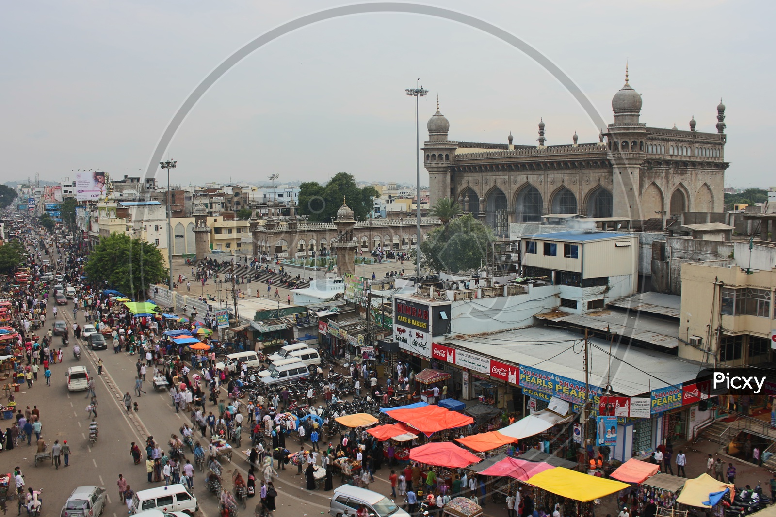 View Of Mecca Masjid From Charminar