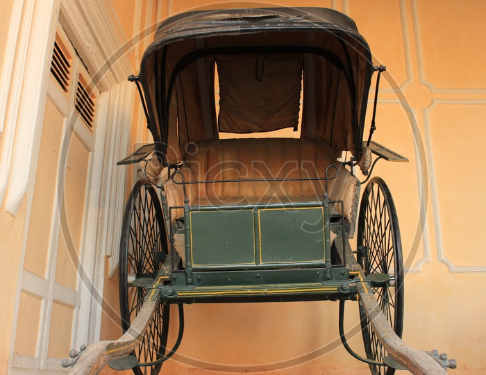 Vintage Wooden Carts At Chowmahalla Palace