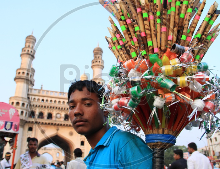 flute Vendor Around Charminar