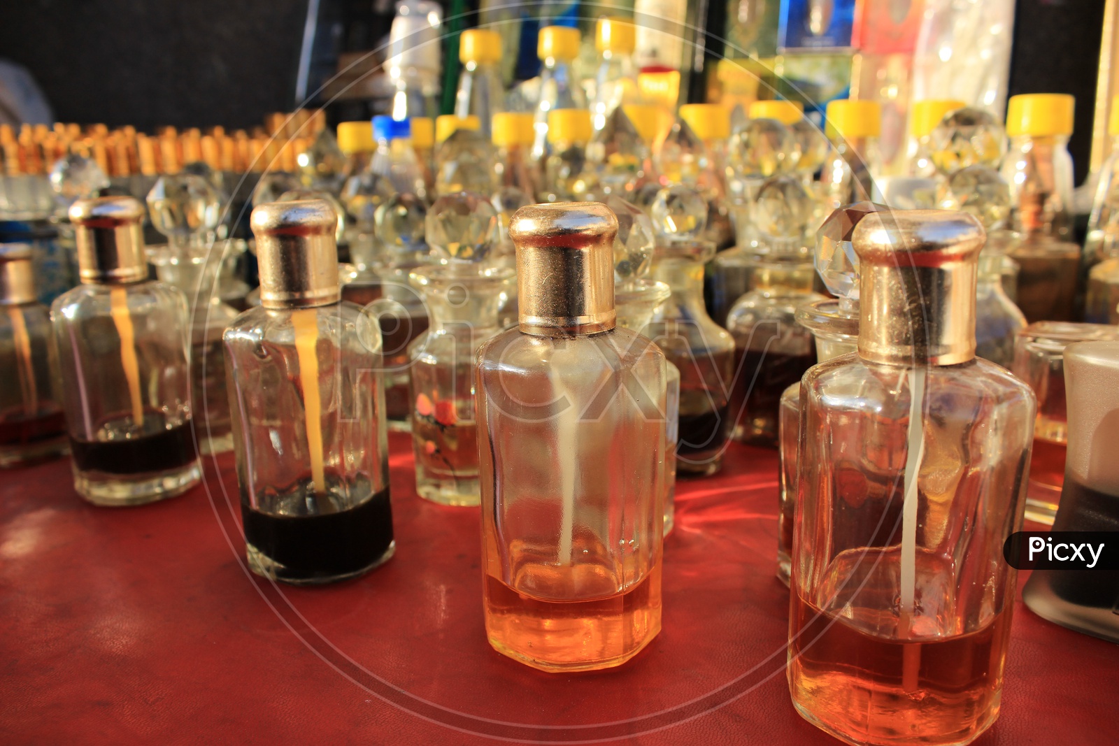 Perfumes Bottles Selling At Mecca Masjid Or Mosque  Near Charminar