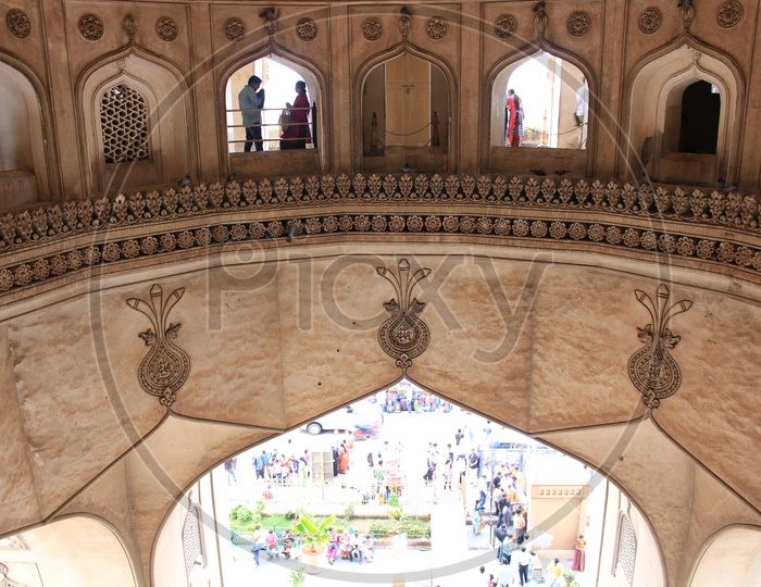 Visitors Inside Charminar
