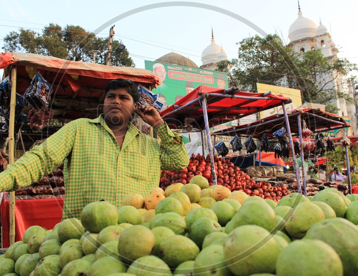 Fruit Vendors Stalls Around Charminar Streets