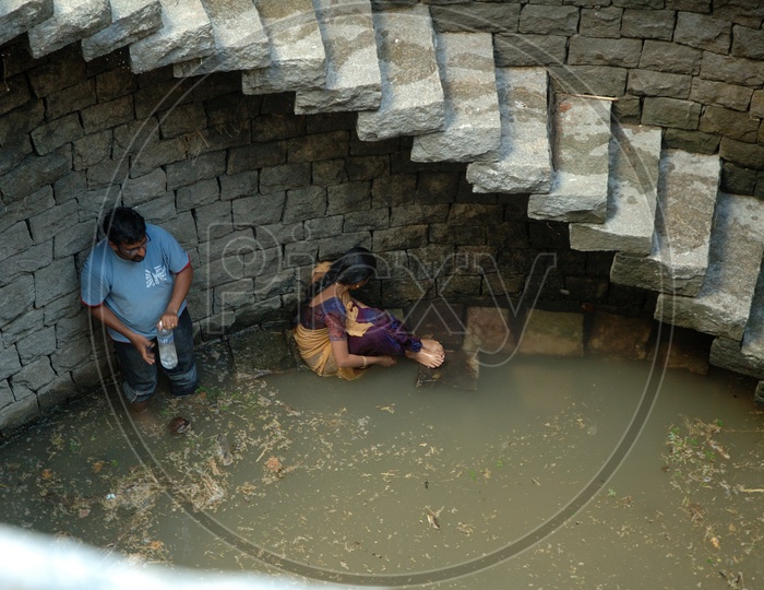 Telugu Movie Shooting in a Old Well