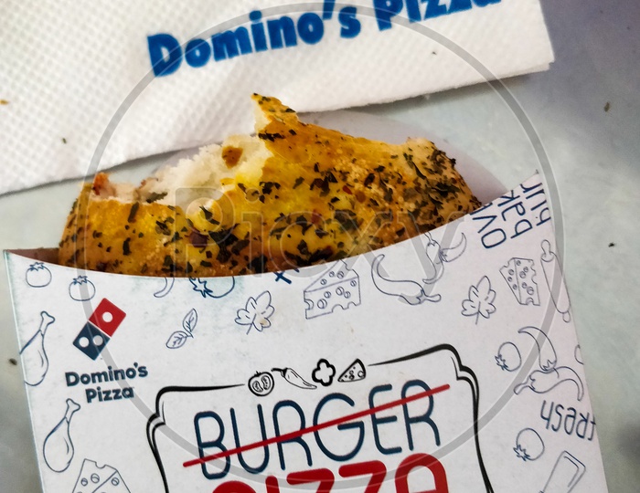 Burger pizza of dominos pizza
