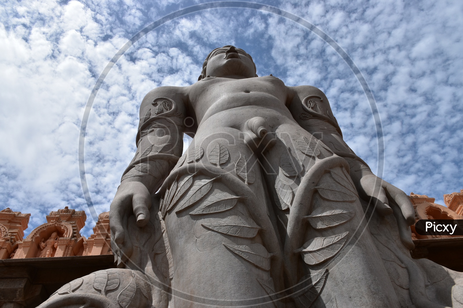 A monolithic statue of Bahubali referred to as “Gommateshvara”
