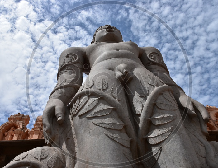 A monolithic statue of Bahubali referred to as “Gommateshvara”