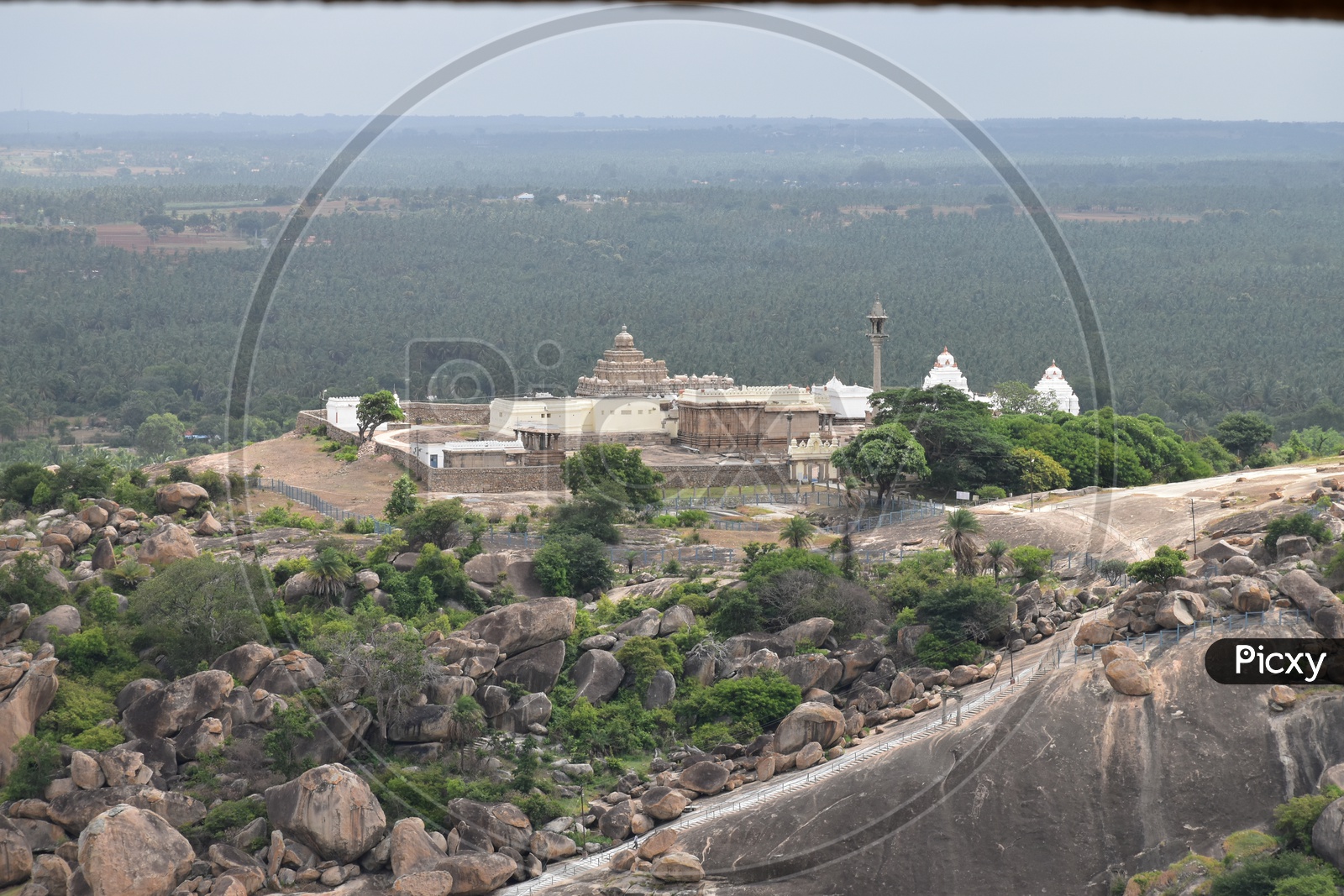 Landscape at historic place called Shravanabelagola, Karnataka, India