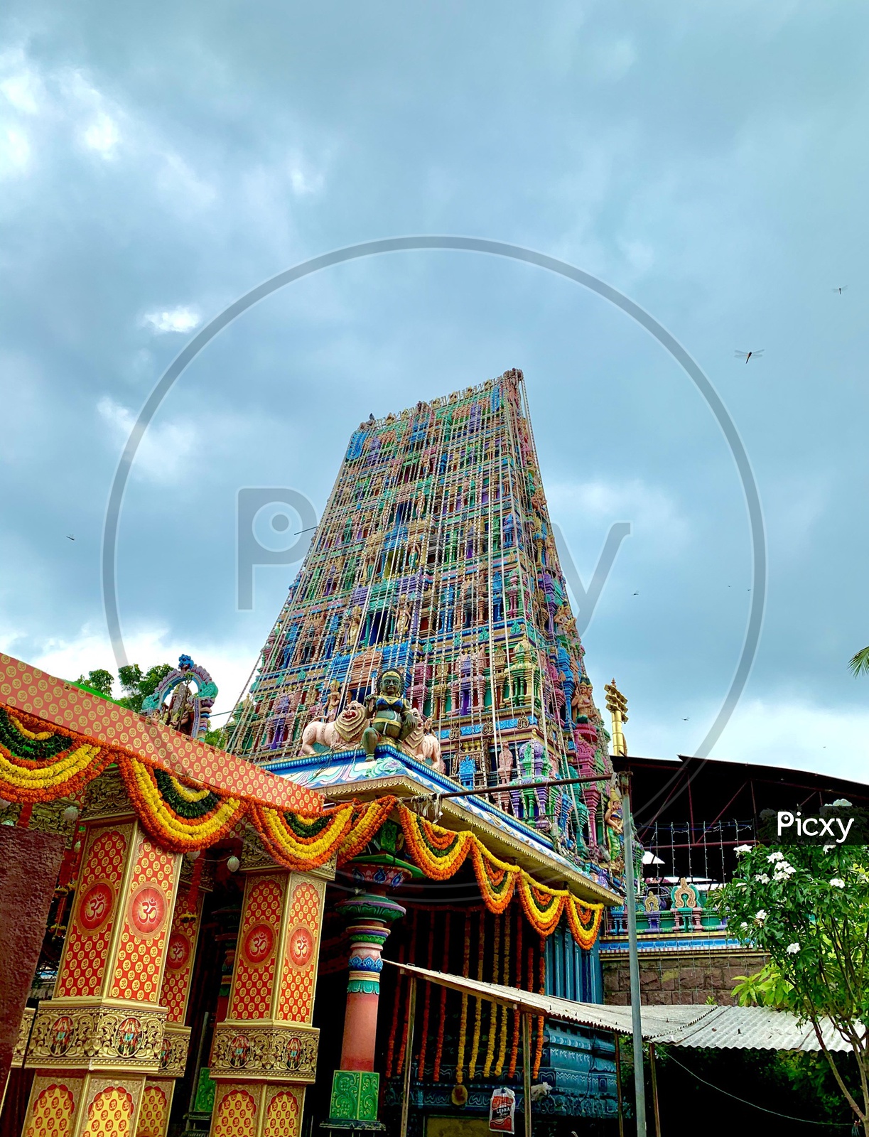 Peddamma Temple on a Cloudy Day