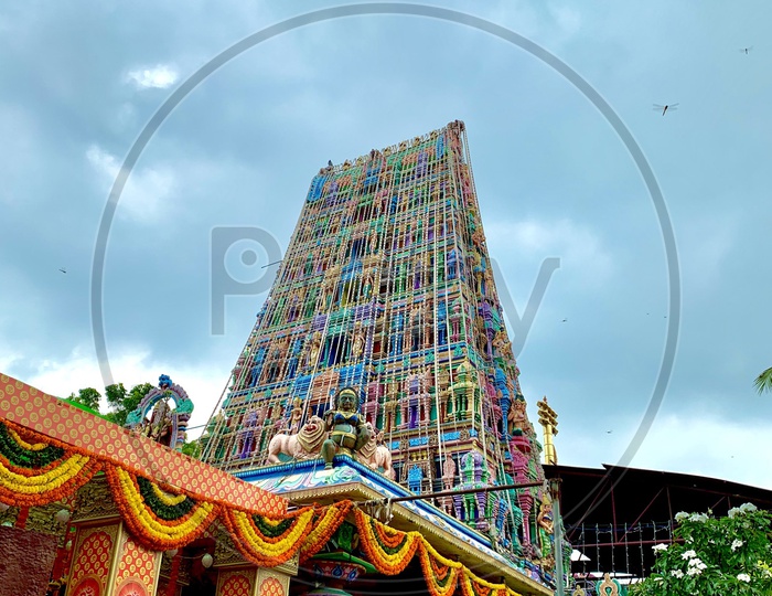 Peddamma Temple on a Cloudy Day
