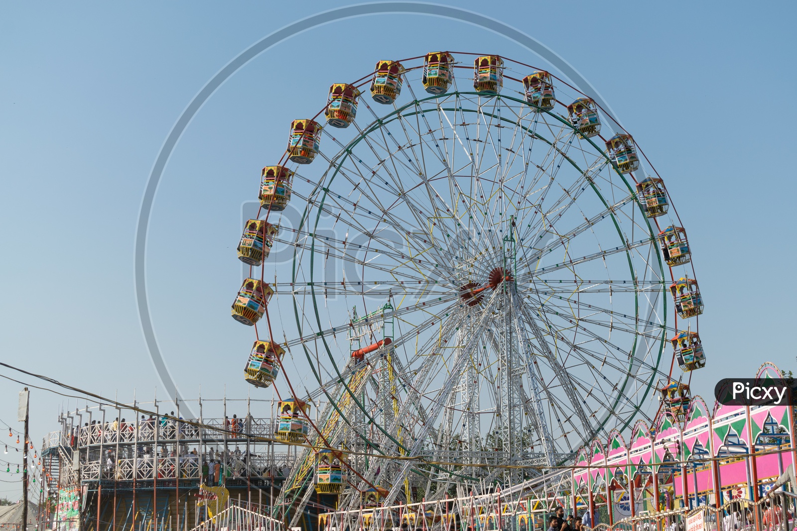 Ferris wheel during fair on Dusshera(Vijayadashami,Dashehra, Dasara)
