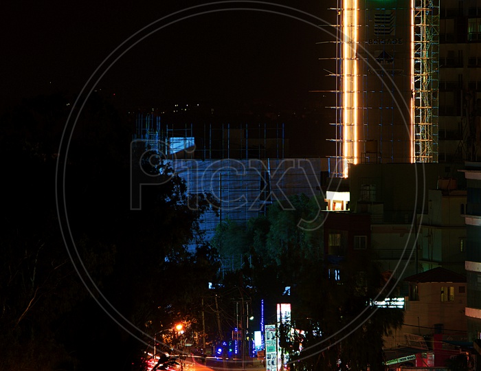 night scape of bangalore city