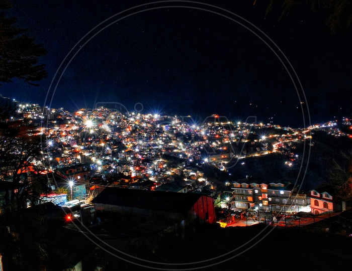 City lights in shimla