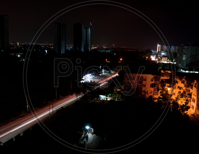night scape of bangalore city