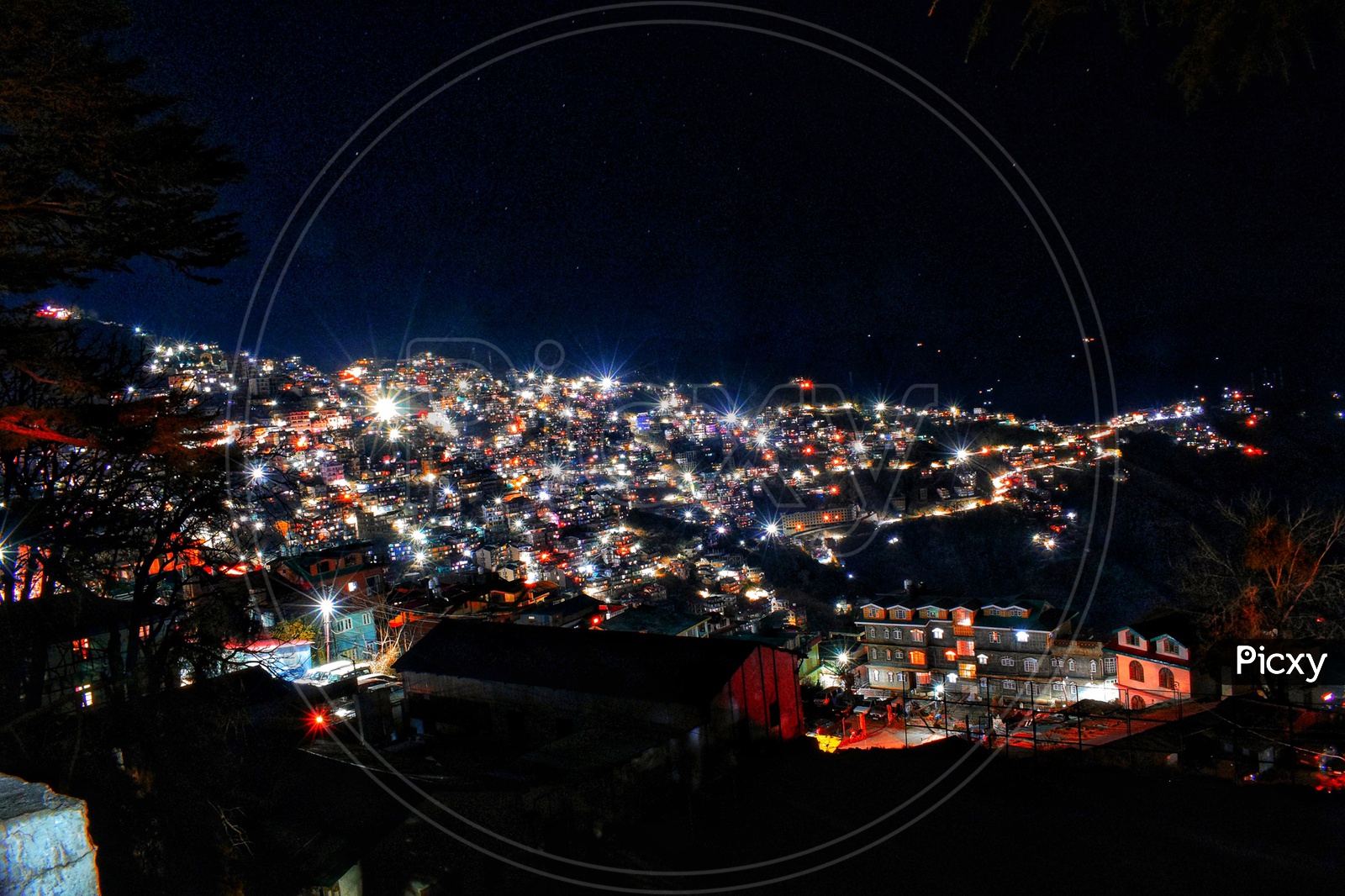 City lights in shimla