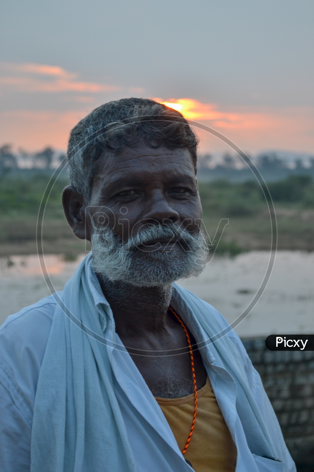 Portrait of an old man in vellore
