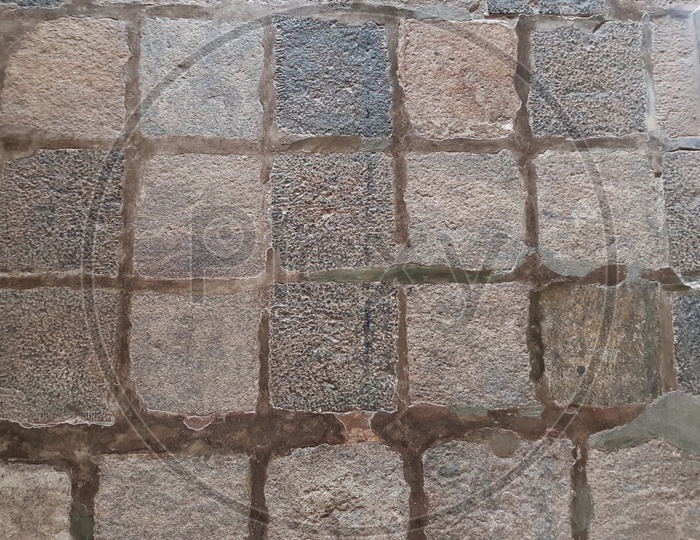 Stone Bricks Closeup With Patterns On  Foot Path  Forming a Background