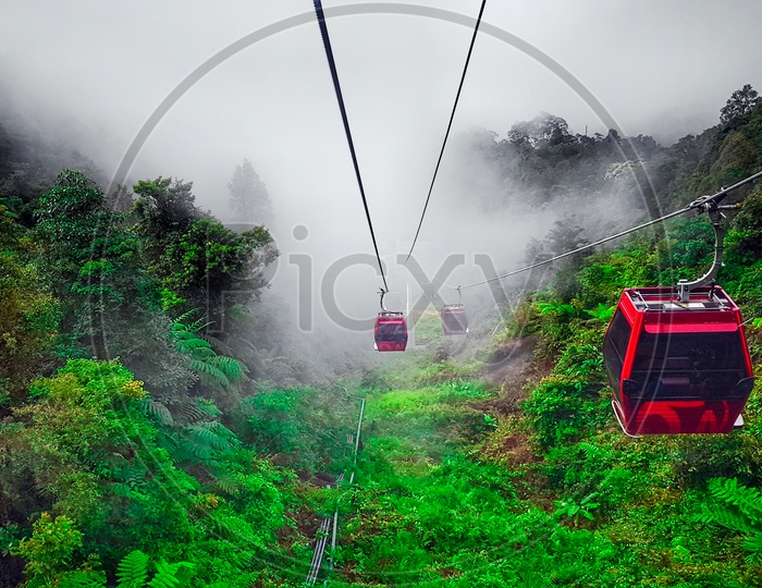 The Ropeway Cable Car At Genting Highlands, Malaysia