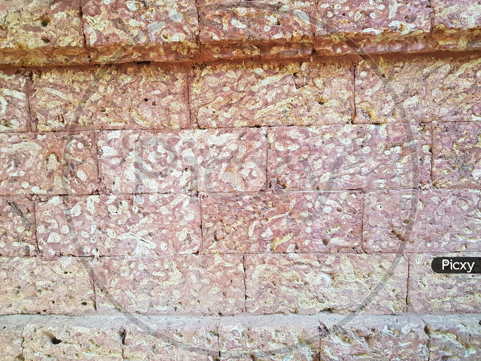 Seamless Patterns Of Wall Bricks  Closeup Forming a Background