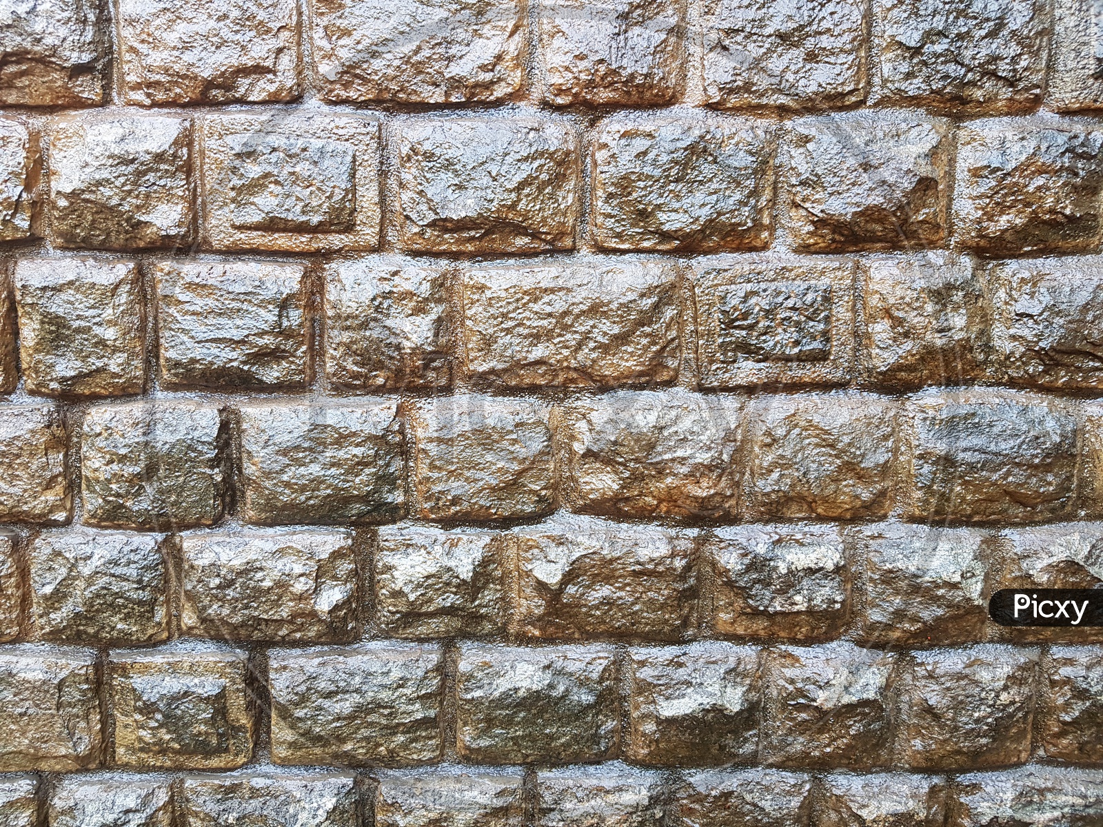 Texture Of a Stone  Wall With Patterns Forming a Background