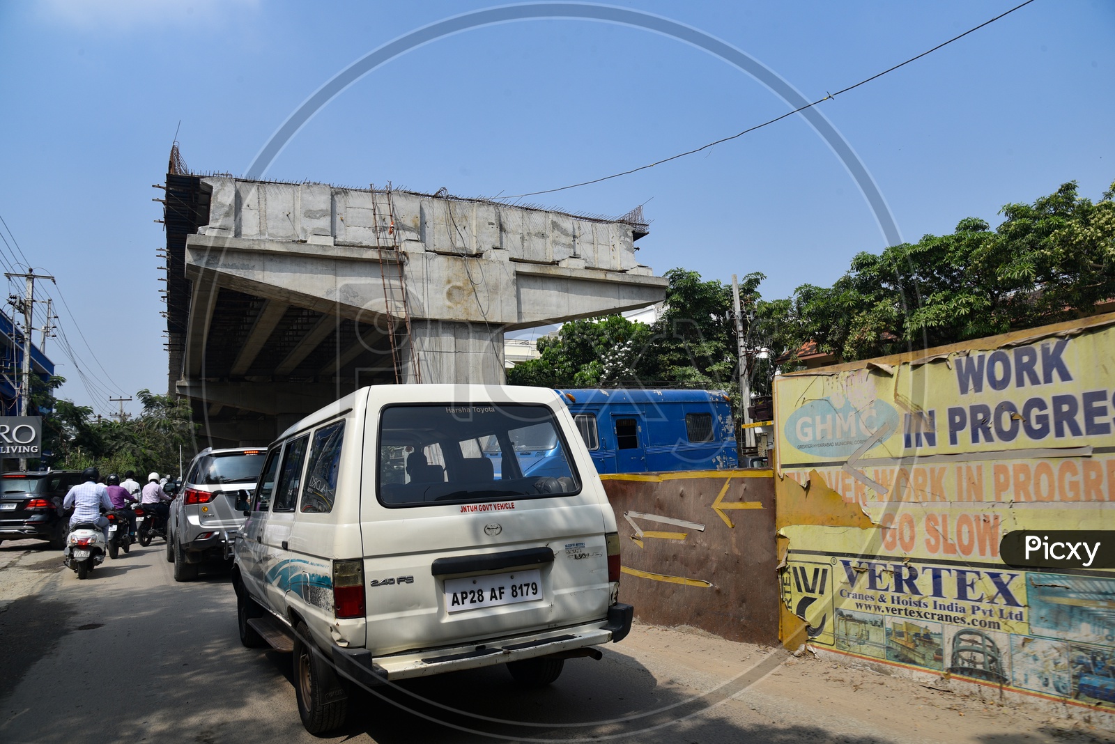 Fly Over Construction At Road No 45 Jubilee Hills