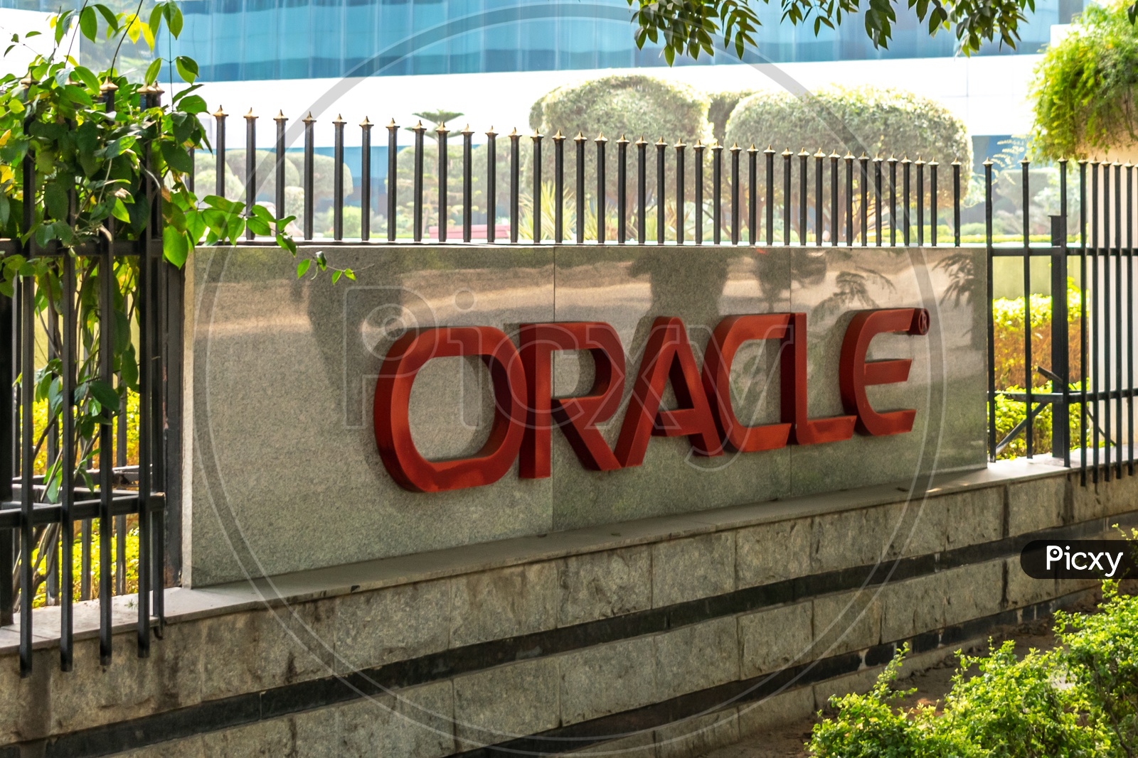 Oracle Name On Corporate Office Building