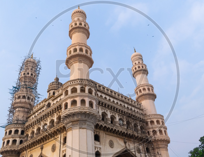 Charminar View With Blue Sky As Background