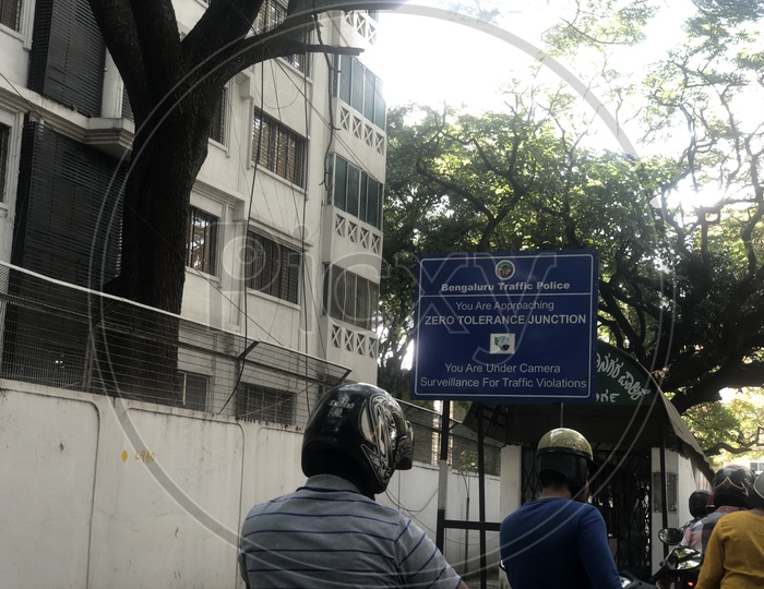 Zero tolerance junction sign board in Bengaluru
