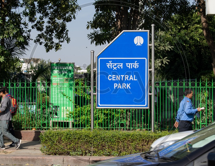 Name Board of Central Park Delhi