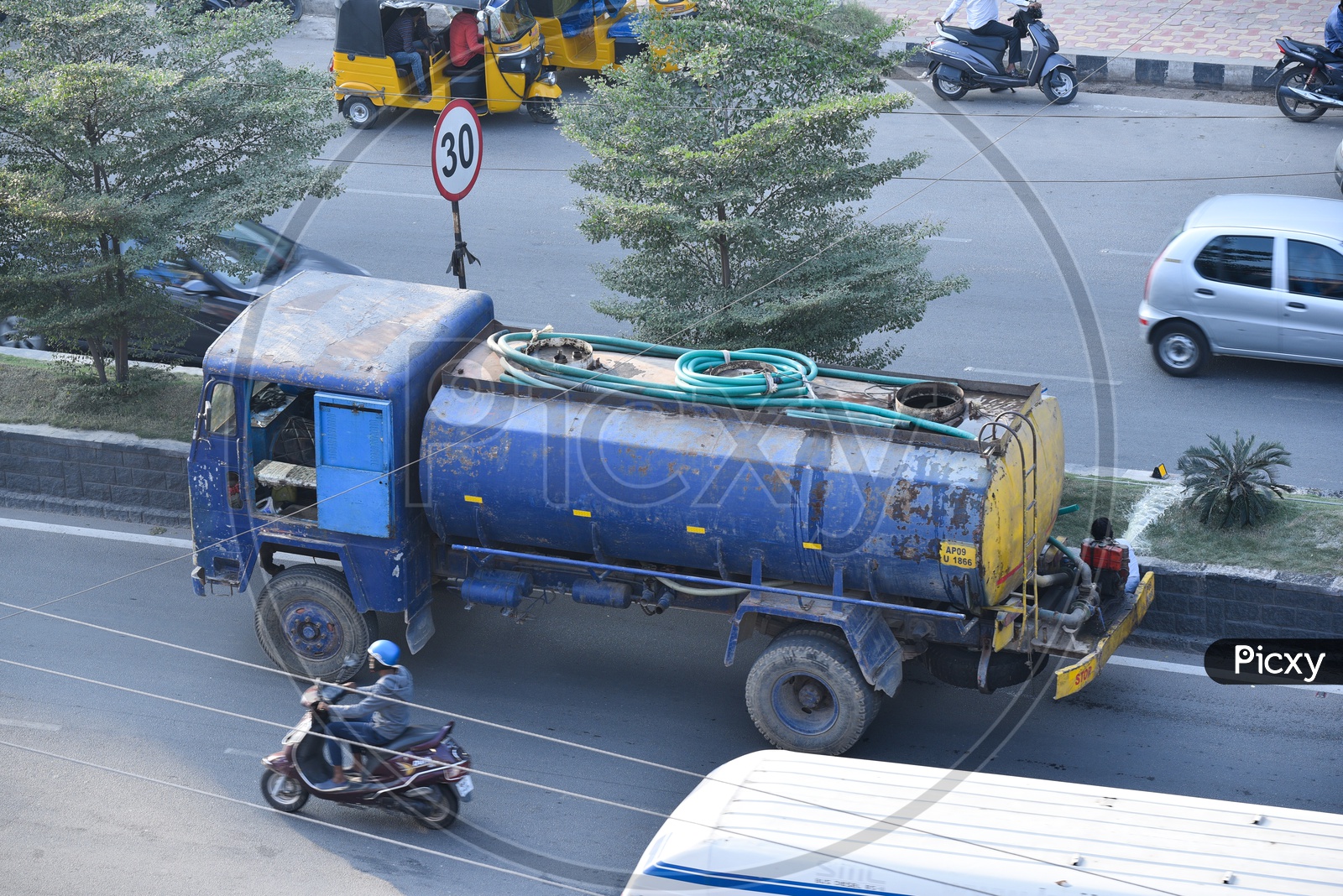 GHMC Water Tanker on Hyderabad City Roads
