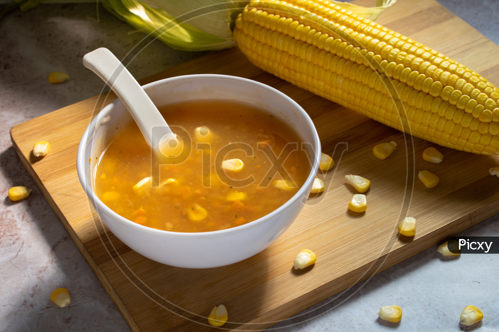 Sweet corn soup | Food Photography