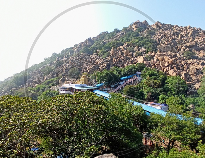 Kurumurthi swamy temple, Mahbubnagar. Hindu Temple On Top Of a hill