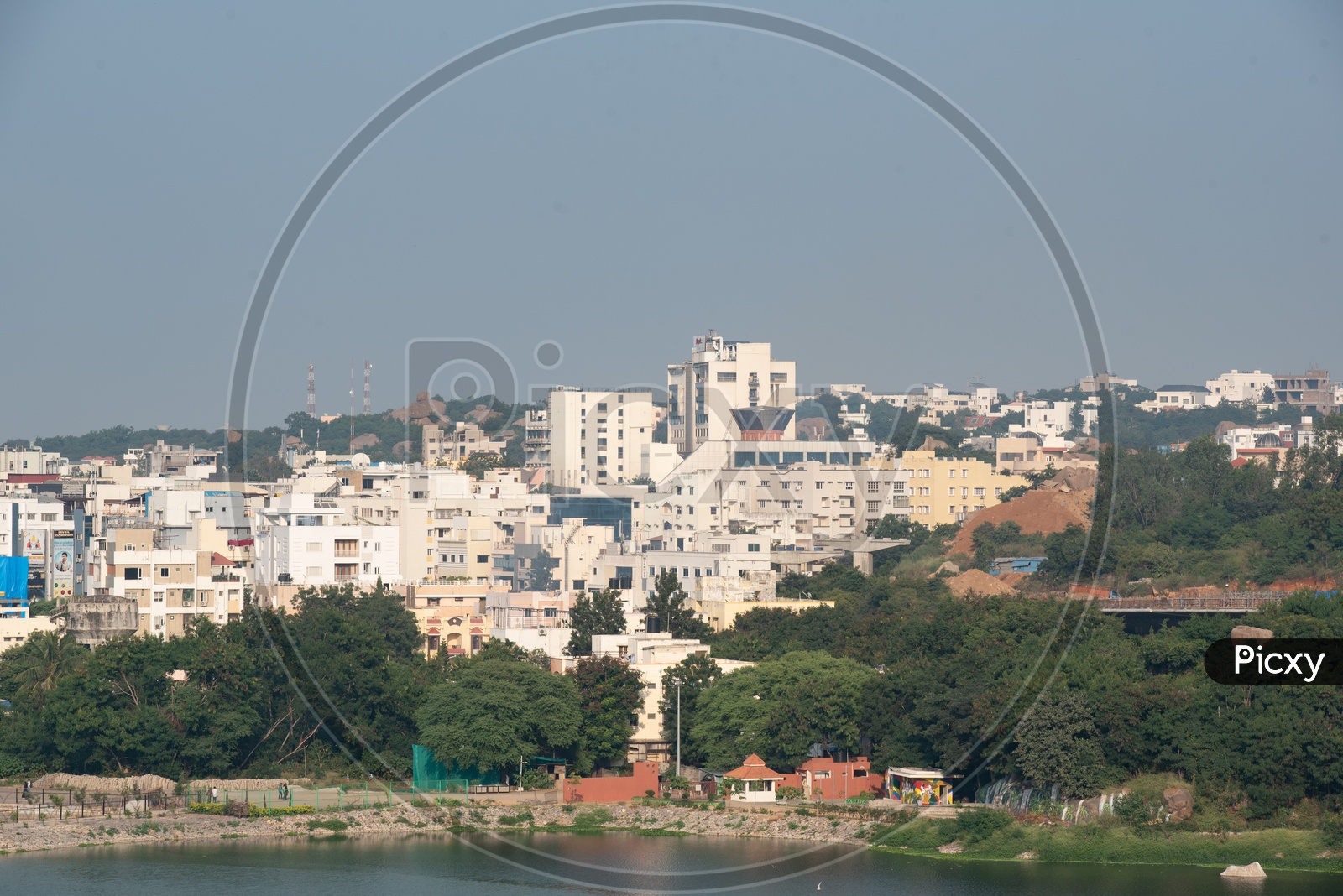 Jubilee Hills View From Durgam Cheruvu Bridge