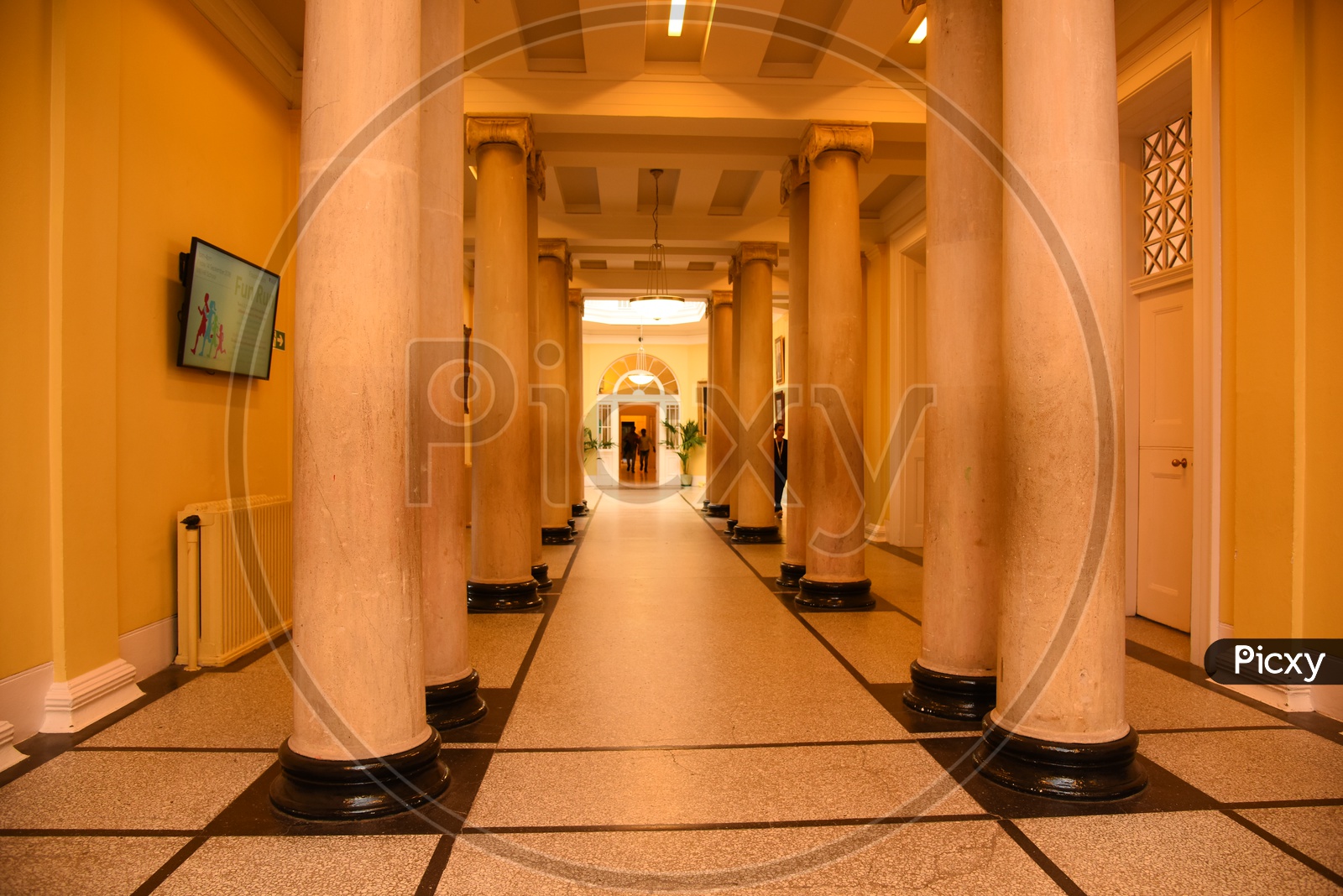 Corridor With Pillars