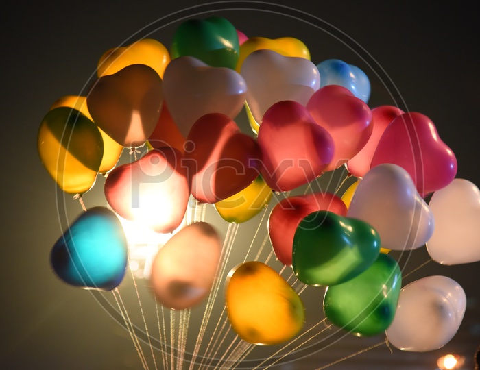 Colorful Balloons Closeup