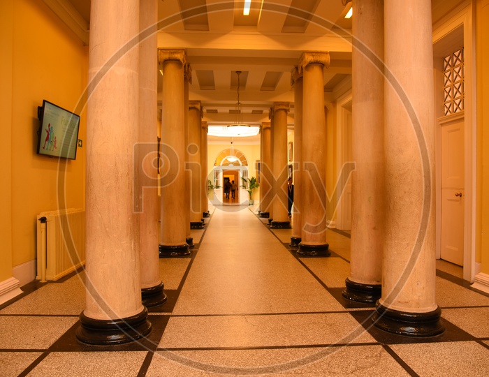 Corridor With Pillars