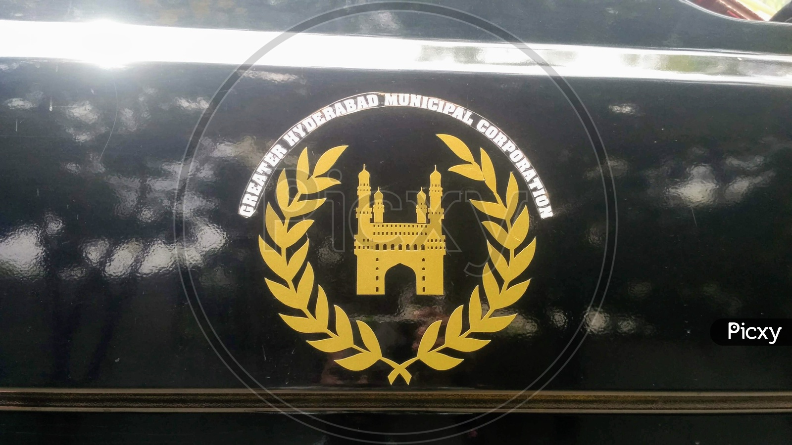 Disaster Response Force Truck Logo Hyderabad Telangana Maintained by Greater Hyderabad Municipal Corporation