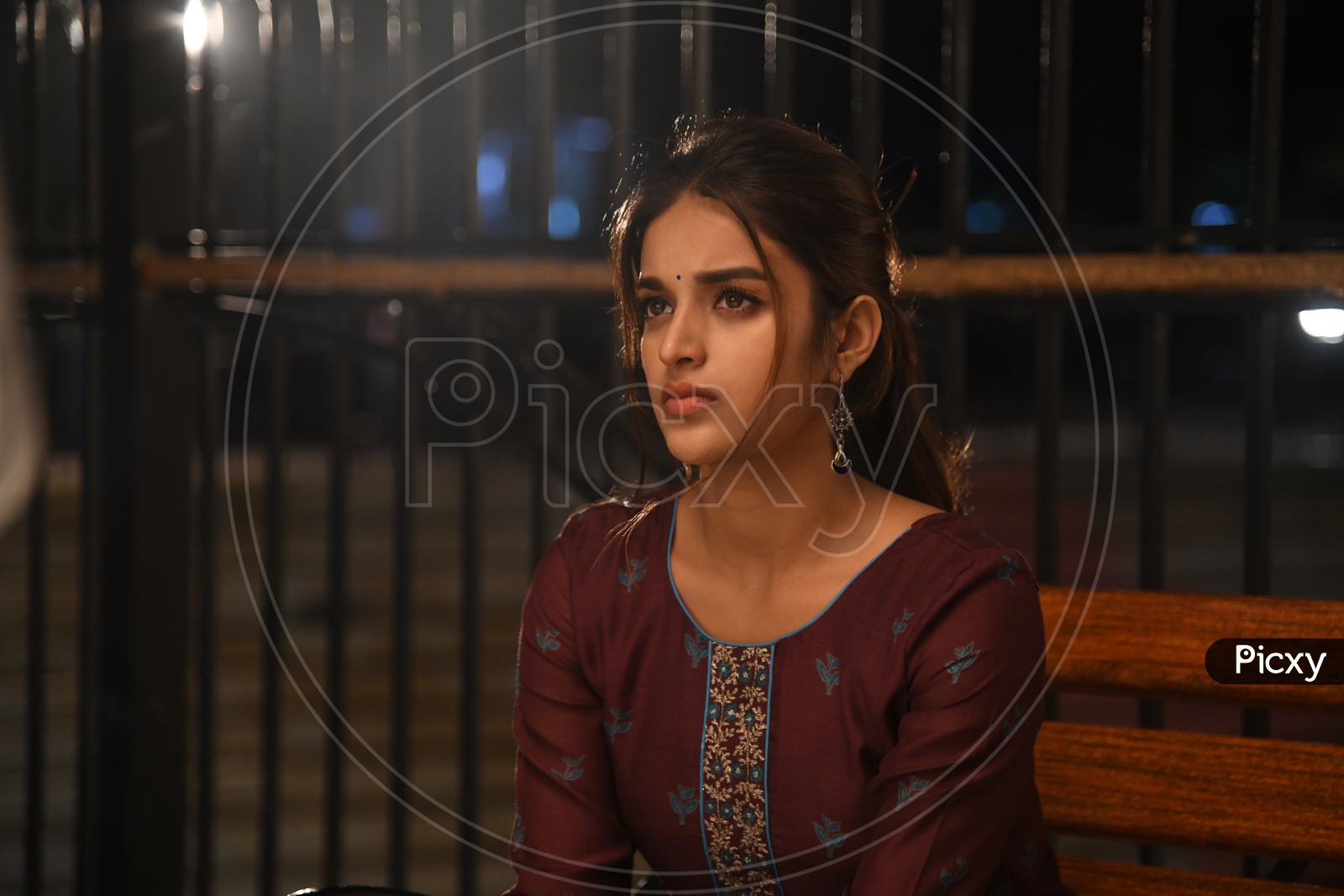 Image Of Actress Nidhi Agerwal In Mr Majnu Movie Working Sills