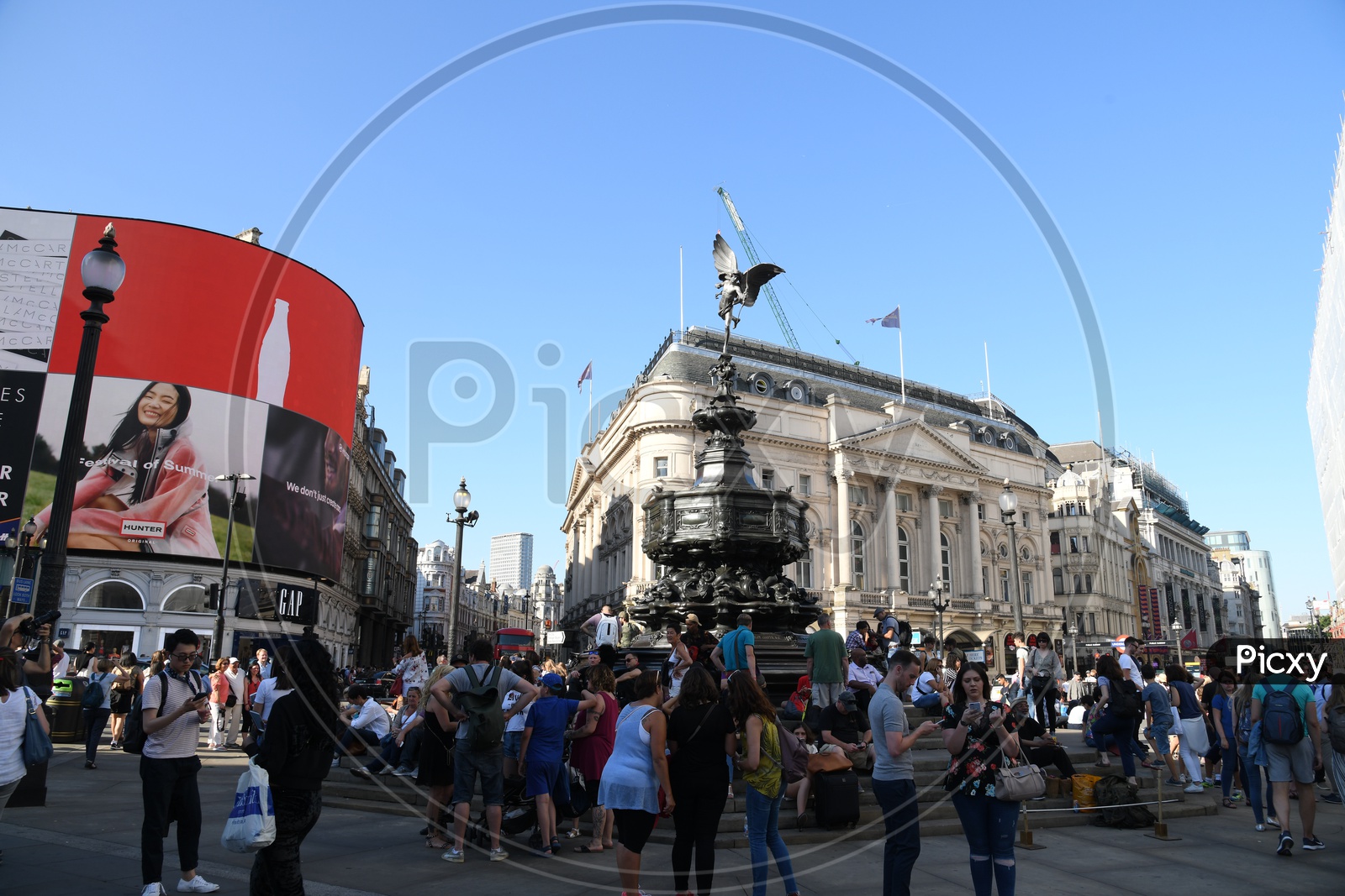 St.James's Street With Busy Crowd In London