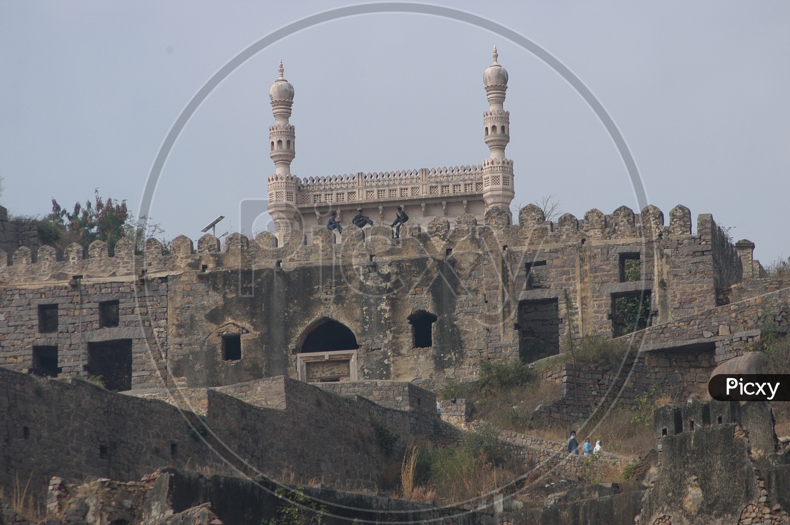 Golconda Fort With Tourists