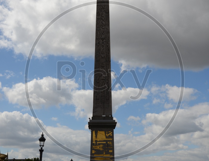 Luxor Obelisk At Place De La Concorde  Public Square In Paris