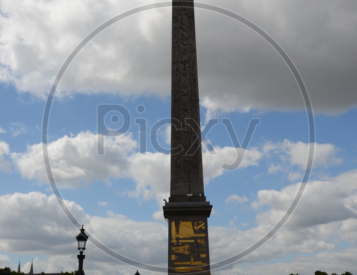 Luxor Obelisk At Place De La Concorde  Public Square In Paris