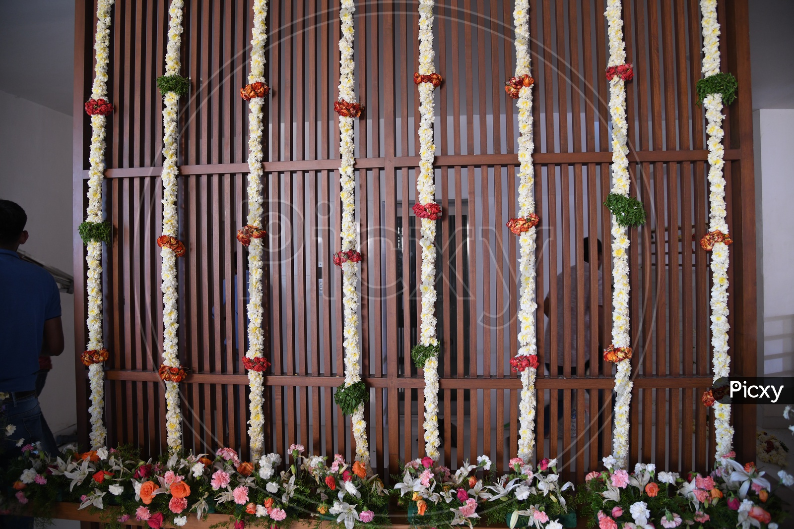 Flower Decoration In an House Interior Walls