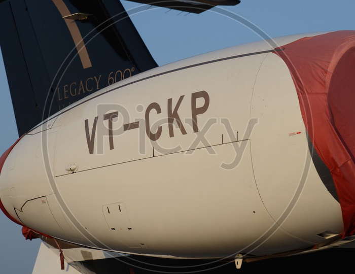 Charter Flight Engine Closeup