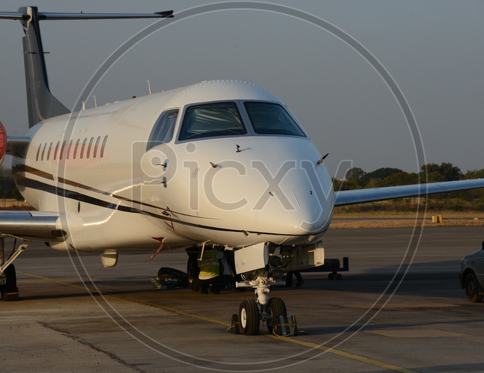 Charter Flight Parked in Begumpet Airport , Hyderabad